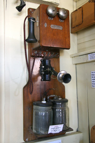 Battery powered wall telephone at Cripple Creek District Museum. Cripple Creek, CO.