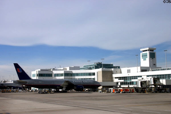 Terminal B at Denver International Airport. Denver, CO.