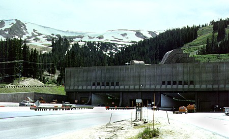 Tunnel at high point of Interstate 70 in Colorado. CO.