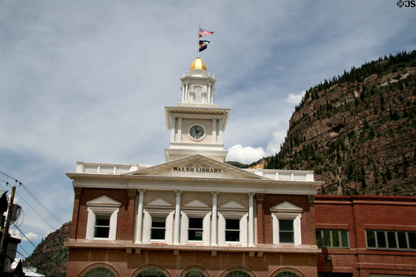 Ouray City Hall & Walsh Library (1899) (320 6th Ave.). Ouray, CO. Architect: Tom Walsh. On National Register.