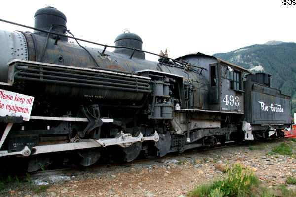 Durango & Silverton Railroad steam locomotives 493. Silverton, CO.
