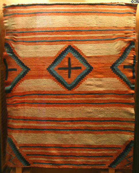 Navajo woven chief's blanket (late 1800s) at Mesa Verde Museum. CO.