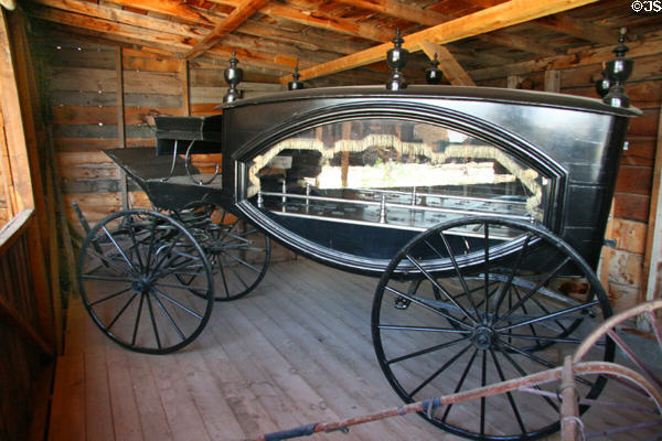 Horse-drawn hearse at South Park City. Fairplay, CO.