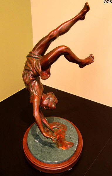 Acrobat (Wish I Could Do That) sculpture by Gary Alsum at Colorado Springs Fine Arts Center. Colorado Springs, CO.