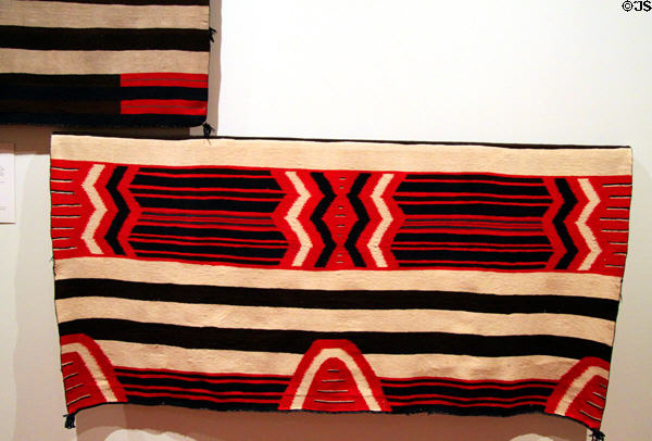 Navajo chief blanket (1870-90) at Colorado Springs Fine Arts Center. Colorado Springs, CO.