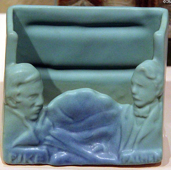 Pottery souvenir with Pike & Palmer at Colorado Springs Pioneers Museum. Colorado Springs, CO.