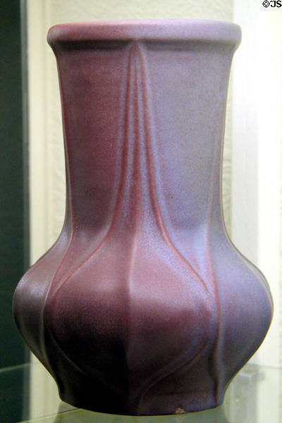 Ceramic vase by Van Briggle Pottery at Colorado Springs Pioneers Museum. Colorado Springs, CO.