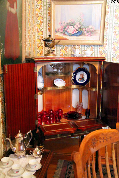 China cabinet at Miramont Castle. Manitou Springs, CO.