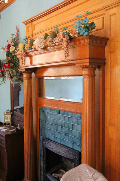 Bedroom fireplace at Miramont Castle. Manitou Springs, CO.