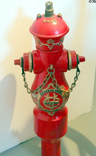 Fire Hydrant (c1888) by Chapman Valve of Boston in fire museum at Miramont Castle. Manitou Springs, CO.