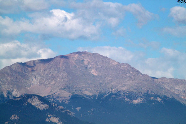 Pikes Peak in early morning. Colorado Springs, CO.