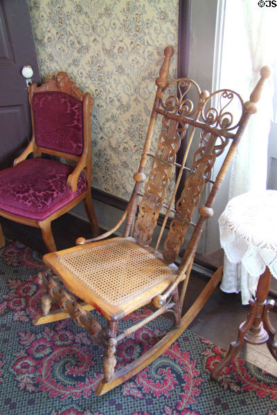 Rocking chair in Chambers Home at Rock Ledge Ranch Historic Site. Colorado Springs, CO.