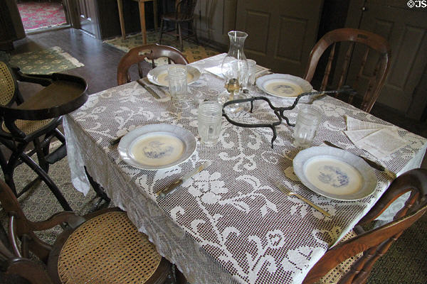 Dining room in Chambers Home at Rock Ledge Ranch Historic Site. Colorado Springs, CO.