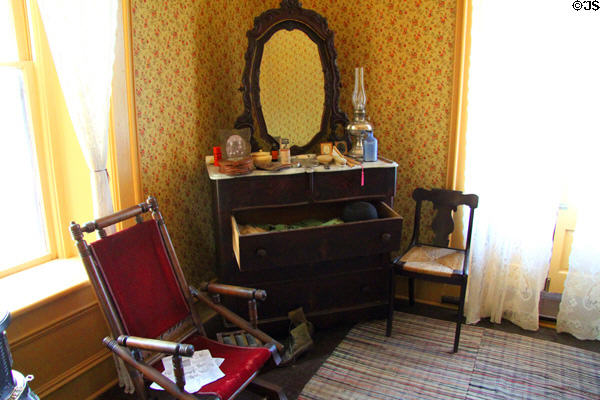 Dresser & chairs in Chambers Home at Rock Ledge Ranch Historic Site. Colorado Springs, CO.