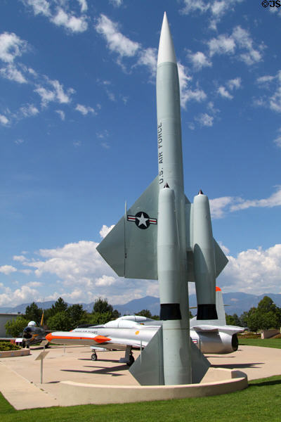 Boeing CIM-10A Bomarc surface-to-air missile (1960) at Peterson Air & Space Museum. Colorado Springs, CO.