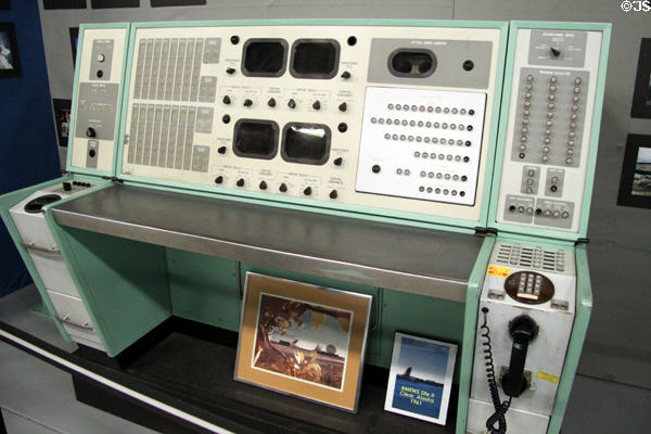 BMEWS Detector Radar Console used by Norad across Alaska & Canada (1950s) at Peterson Air & Space Museum. Colorado Springs, CO.