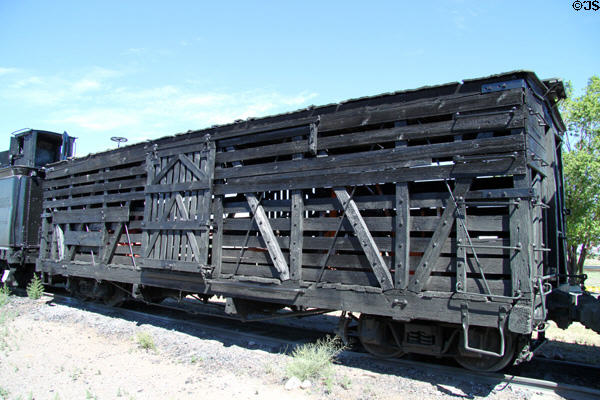 Heritage cattle car at Cumbres & Toltec Scenic Railroad. Antonito, CO.