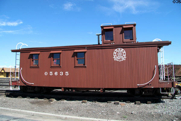 Heritage Denver & Rio Grande Western RR caboose at Cumbres & Toltec Scenic Railroad. Antonito, CO.