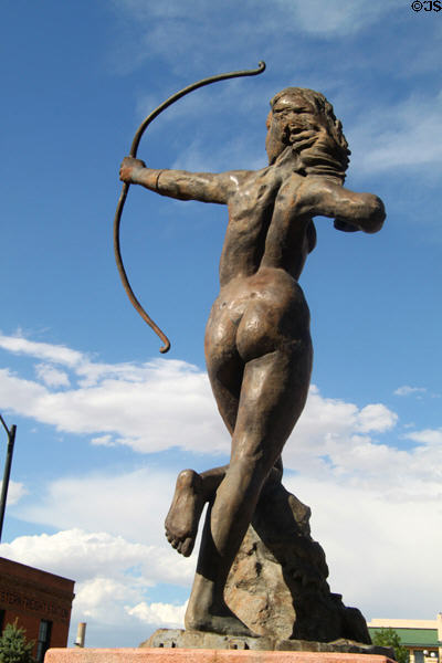 Diana the Huntress replica of Mexican sculpture (2003) by Juan Olaguibel at Pueblo Union Depot. Pueblo, CO.
