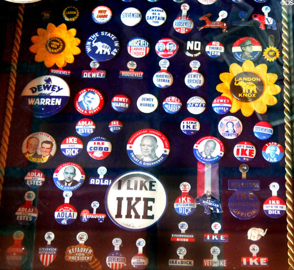 Presidential campaign buttons at Pueblo Union Depot Museum. Pueblo, CO.