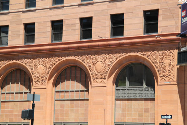 Sullivanesque-style decoration on First National Bank building. Pueblo, CO.