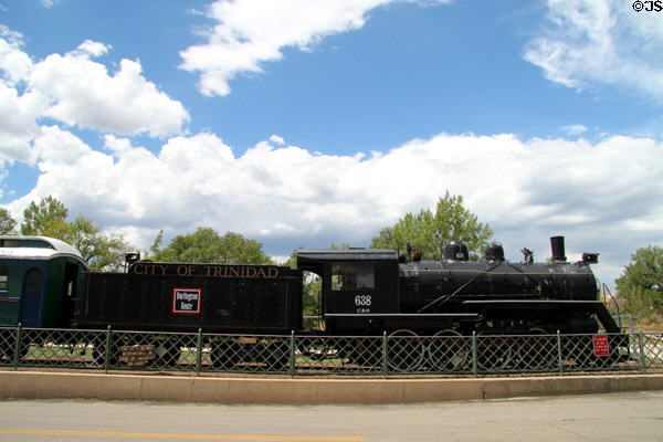 Colorado & Southern RR steam locomotive #638 (1906) by American Locomotive Co. Trinidad, CO.