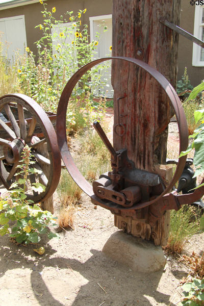 Wagon wheel roller at Trinidad History Museum. Trinidad, CO.