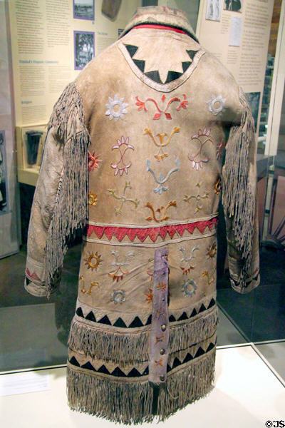 Buckskin coat owned (1809-68) by Kit Carson at Santa Fe Trail Museum. Trinidad, CO.