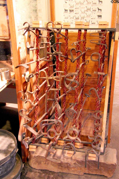 Branding irons at Santa Fe Trail Museum. Trinidad, CO.