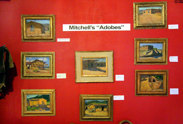 Adobe paintings by Arthur Roy Mitchell at A.R. Mitchell Museum of Western Art. Trinidad, CO.