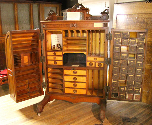 Wooten Patent Desk (1874-97) from Indiana at A.R. Mitchell Museum of Western Art. Trinidad, CO.