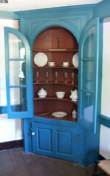 Corner cupboard at Thomas Griswold House. Guilford, CT.