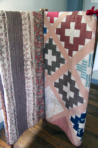 Quilts (c1800-40) displayed at Thomas Griswold House. Guilford, CT.