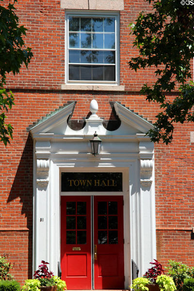 Guilford Town Hall (1947-8) (31 Park St.). Guilford, CT. Style: Colonial Revival. Architect: Leoni Robinson.