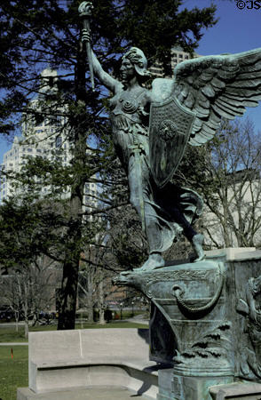 Spanish American War Memorial, statue of Nike, Greek Goddess of War, (1937) by Evelyn Batchelder Longman. Hartford, CT.