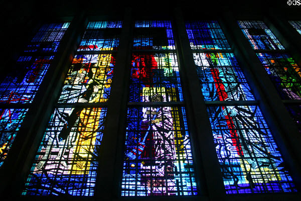 Stained glass of St. Joseph Cathedral by Jean Barillet. Hartford, CT.