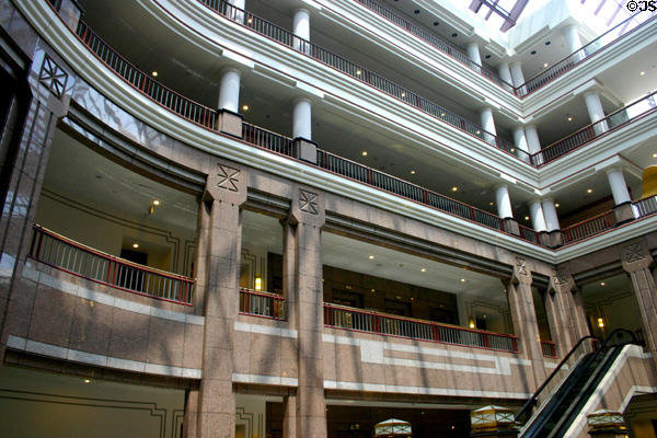 Lobby of new Legislative Office Building beside State Capitol. Hartford, CT.