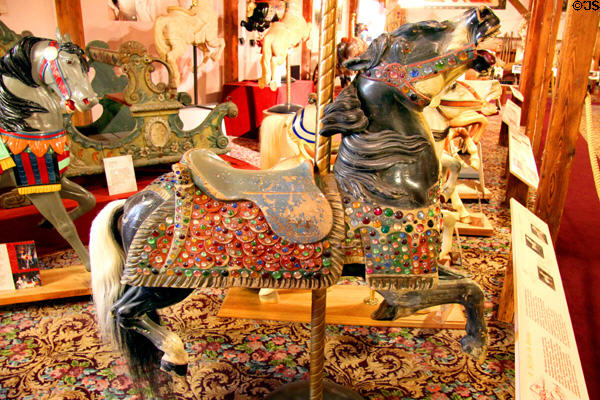 Coney Island style horse (c1912) by Charles Carmel at New England Carousel Museum. Bristol, CT.
