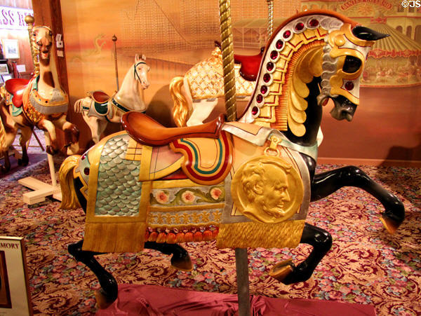 Lincoln Head Penny Horse (1909) by Marcus Illions at New England Carousel Museum. Bristol, CT.