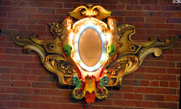 Carousel mirror at New England Carousel Museum. Bristol, CT.