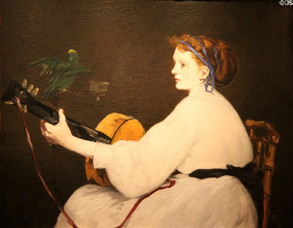 The Guitar Player painting (1866) by Édouard Manet at Hill-Stead Museum. Farmington, CT.