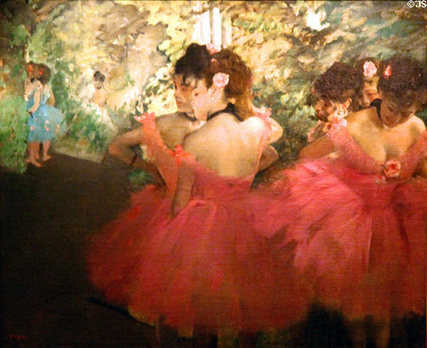 Dancers in Pink painting (c1876) by Degas at Hill-Stead Museum. Farmington, CT.