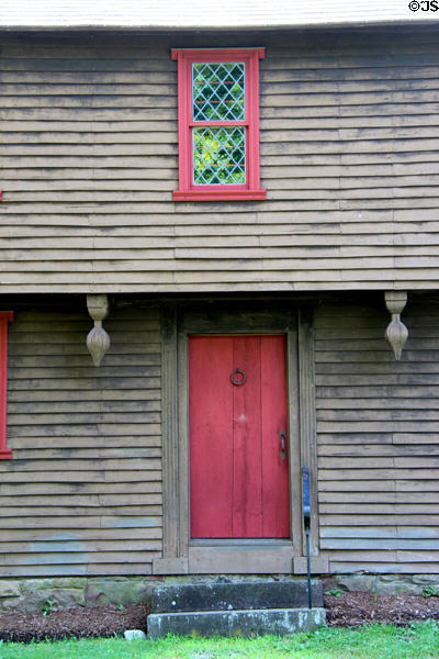 Front door & leaded window of Stanley-Whitman House. Farmington, CT.