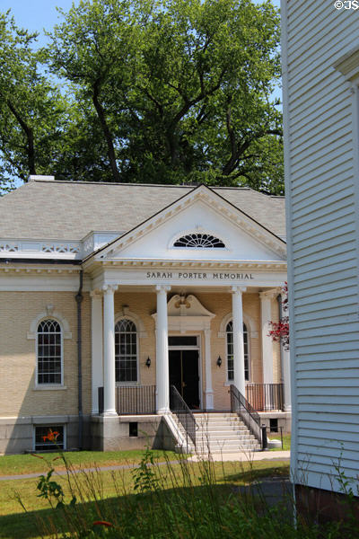 Sarah Porter Memorial building (1902) at Farmington First Church of Christ Congregational. Farmington, CT.