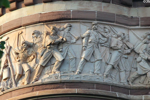 Details of Hartford Soldiers and Sailors Civil War Memorial Arch. Hartford, CT.
