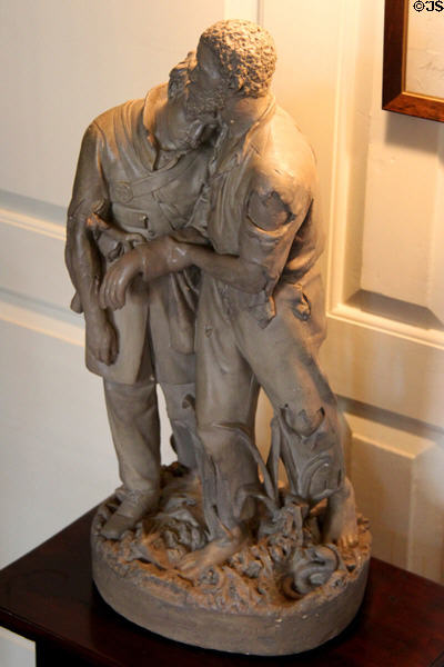 Wounded Scout sculpture by John Rogers at Butler-McCook House Museum. Hartford, CT.