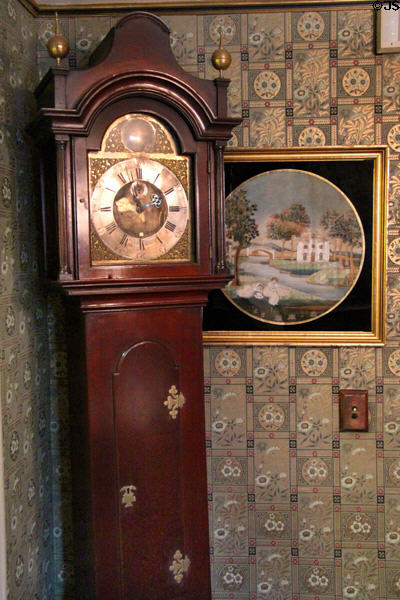 Tall clock (c1750) by Benjamin Cheney of Hartford at Butler-McCook House Museum. Hartford, CT.