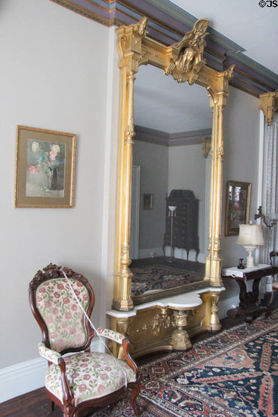 Tall mirror in parlor at Isham-Terry House Museum. Hartford, CT.
