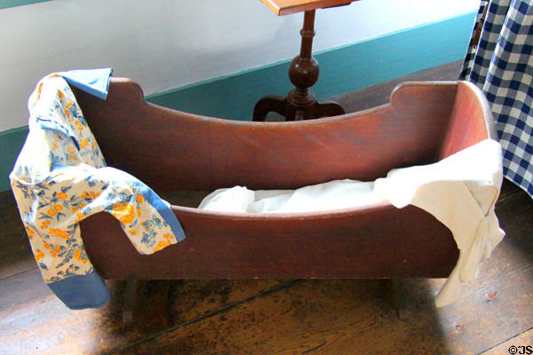 Cradle at Nathan Hale Homestead Museum. Coventry, CT.