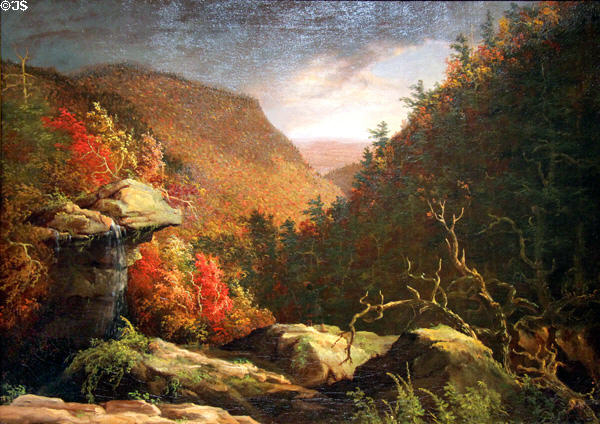 The Clove, Catskills painting (c1826) by Thomas Cole at New Britain Museum of American Art. New Britain, CT.